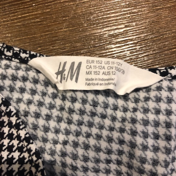 H&M girls Houndstooth tooth blouse - Picture 4 of 4